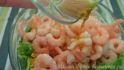 салат с креветками и апельсином