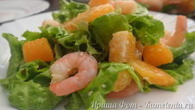салат с креветками и апельсином