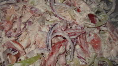 салат с курицей и болгарским перцем