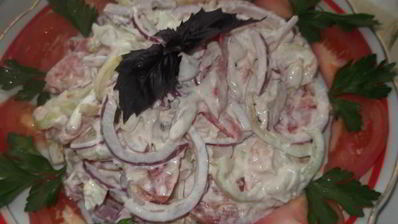 салат с курицей и болгарским перцем