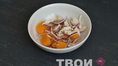 салат с курицей и мандаринами