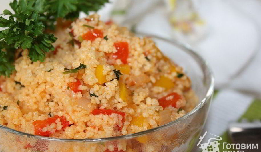 Рецепт салата с кускусом и овощами