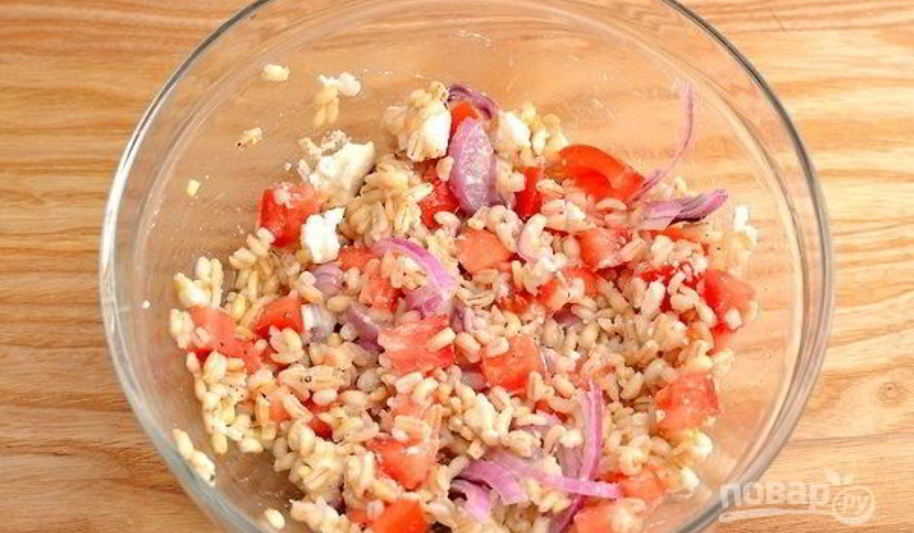 Рецепт салата с перловкой