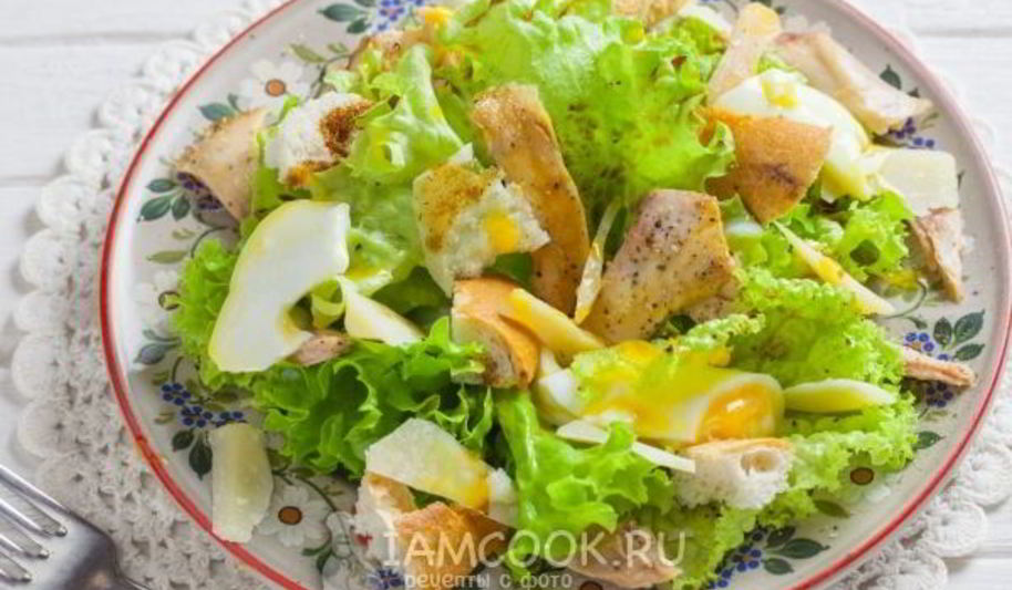 Рецепт итальянского цезаря с курицей