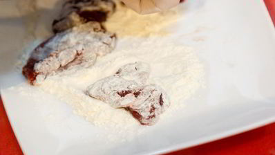 салат цезарь с куриной печенью