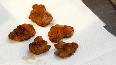 салат цезарь с куриной печенью