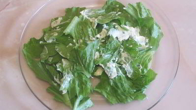 салат цезарь с семгой