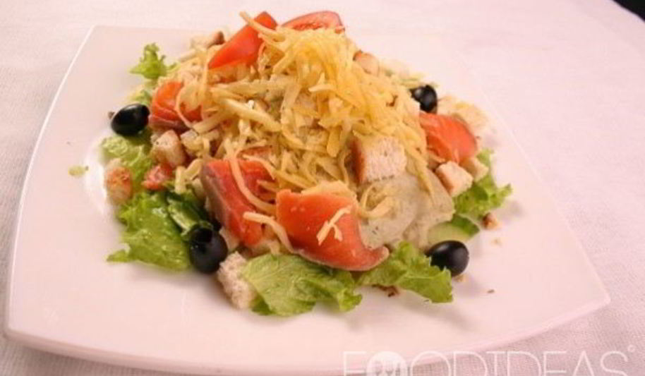 Рецепт цезаря с семгой