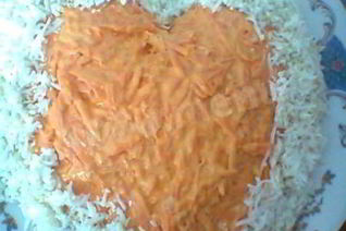 Салат в виде сердца