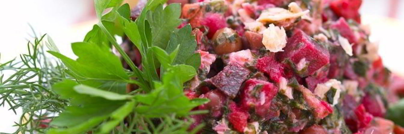 Салат Винегрет с морской капустой и рыбой