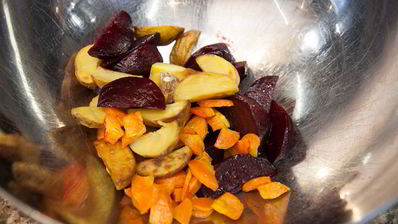 винегрет из печеных овощей