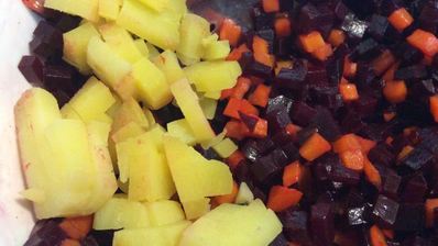 винегрет из запеченных овощей