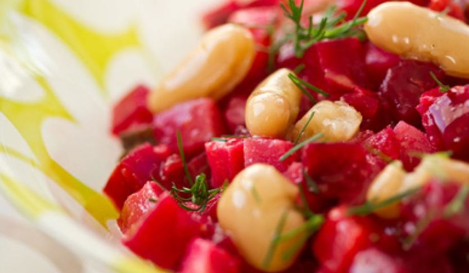 Рецепт винегрета с белой фасолью