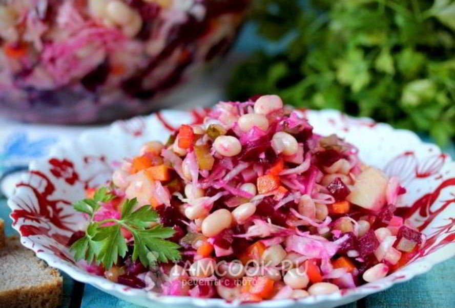 Винегрет с фасолью