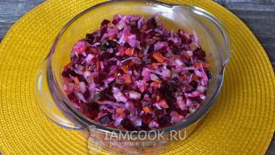 винегрет с горошком и капустой