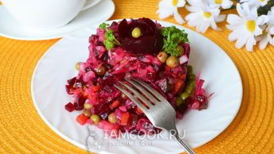 винегрет с горошком и капустой