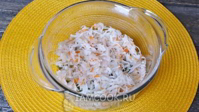 винегрет с горошком и капустой