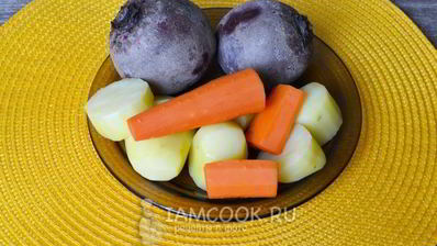 винегрет с горошком и капустой