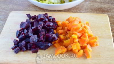 винегрет с квашеной капустой и горошком