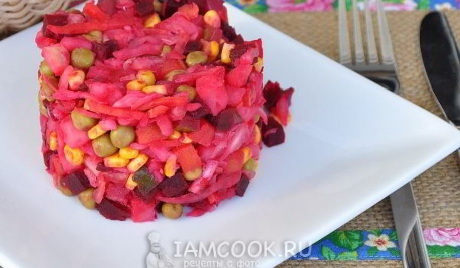 Рецепт винегрета с квашеной капустой