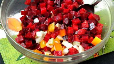 винегрет с маринованной тыквой