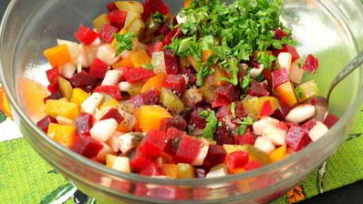 винегрет с маринованной тыквой