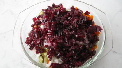 винегрет с маринованными опятами