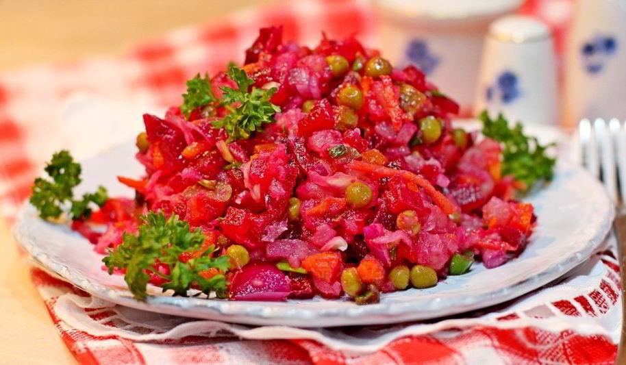 Рецепт винегрета с морковкой по-корейски