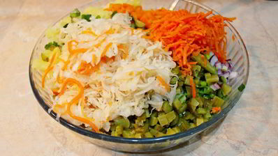 винегрет с морковкой по-корейски