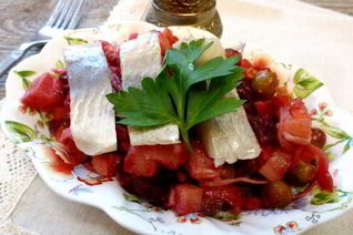 Винегрет с соленой сельдью