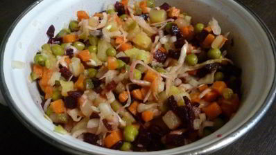 винегрет с соленой сельдью