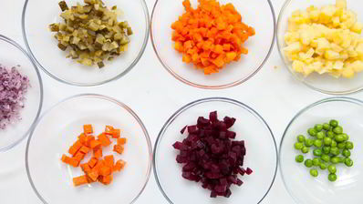 винегрет с тыквой и килькой