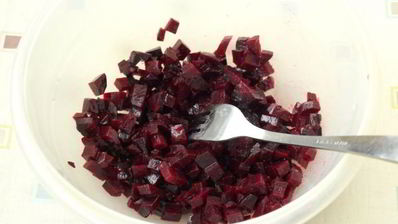 винегрет с яблоками и отварной фасолью