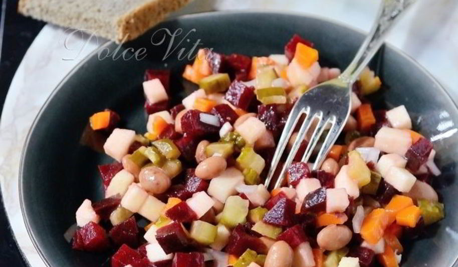 Рецепт винегрета с яблоком