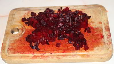 винегрет с зеленым горошком