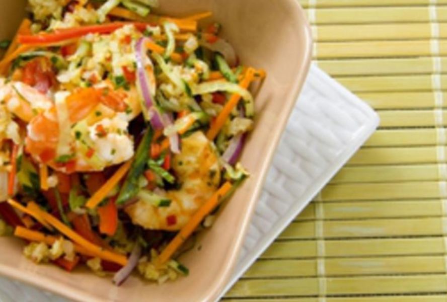 Вьетнамский салат с креветками