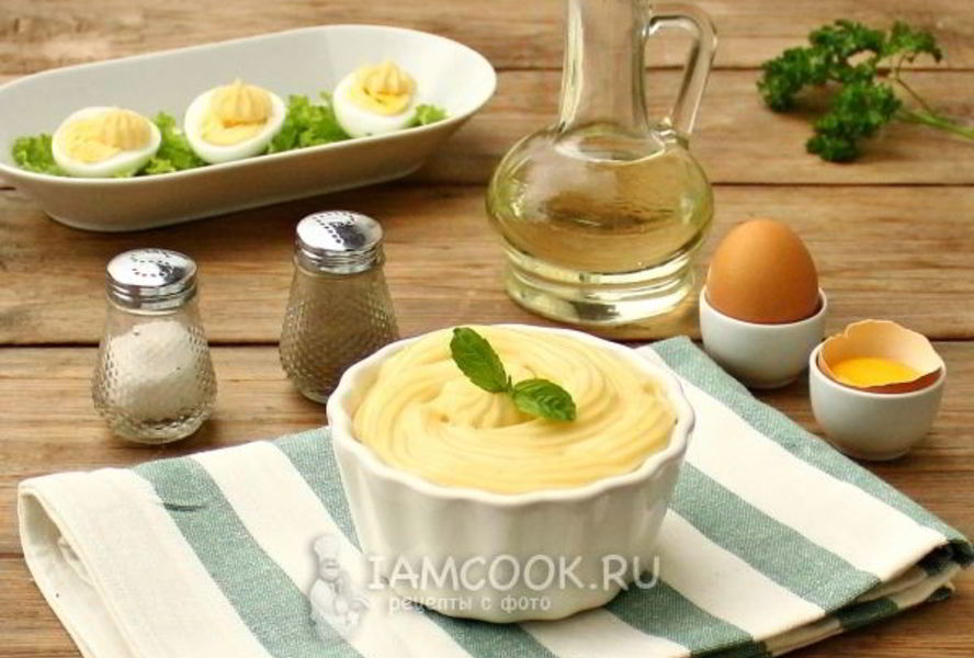 Домашний майонез с горчицей в блендере