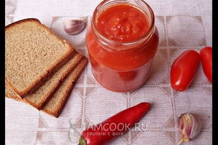 Кетчуп на зиму из помидоров с чесноком