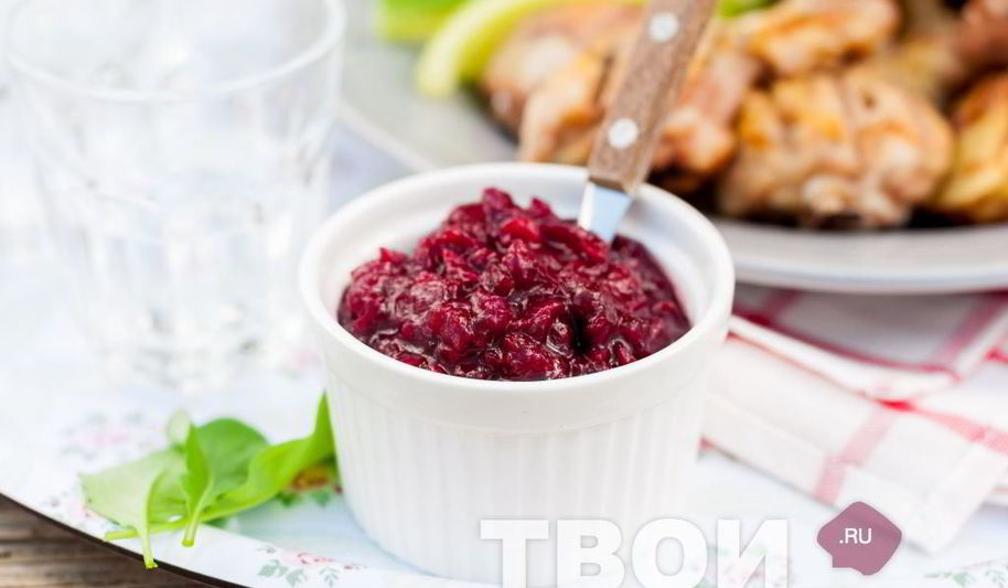 Рецепт клюквенного соуса с красным луком