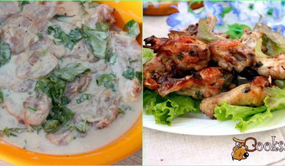 Рецепт маринада для курицы на кефире с чесноком и травами