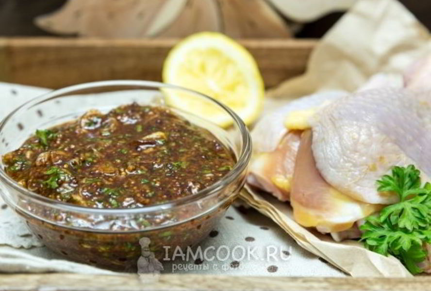 Маринад с зернистой горчицей для курицы