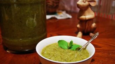 мятный соус из зеленых помидоров