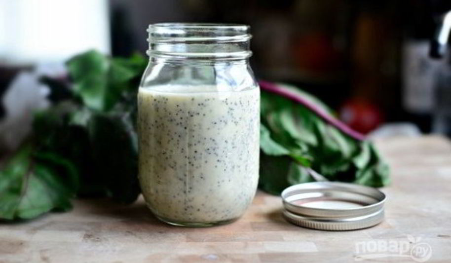 Рецепт салатной заправки с медом и маком