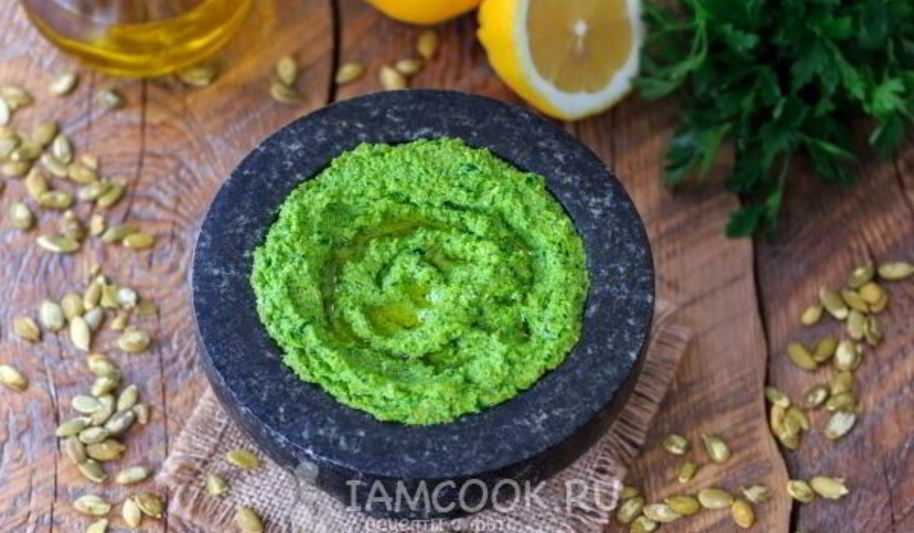 Рецепт песто из тыквенных семечек