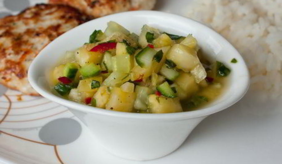 Рецепт огуречно-ананасовой сальса