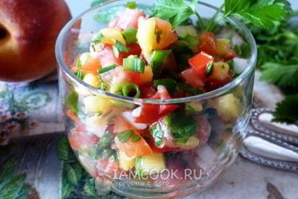 Сальса с персиками