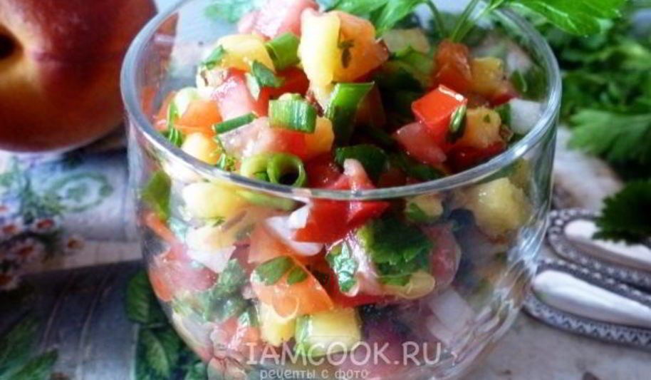 Рецепт сальсы с персиками