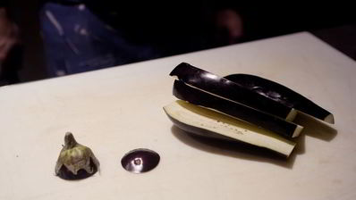 стейк миланзане с тартаром из овощей