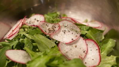 стейк миланзане с тартаром из овощей