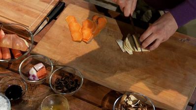 тартар из говядины с грибами